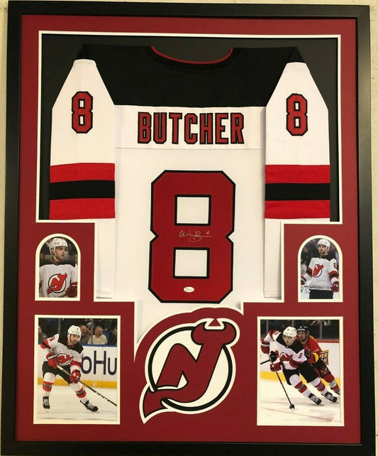 Framed New Jersey Devils Will Butcher Autographed Signed Jersey Jsa Coa