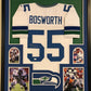Framed Seattle Seahawks Brian Bosworth Autographed Signed Jersey Jsa Coa