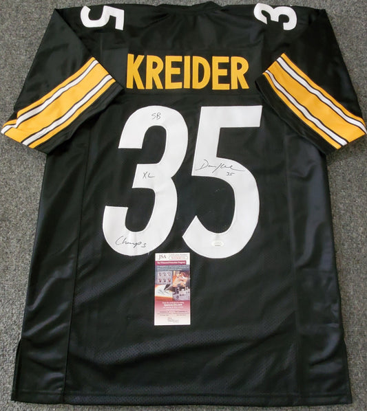 Pittsburgh Steelers Autographed Inscribed Dan Kreider Jersey Jsa  Coa