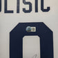 Suede Framed Christian Pulisic Autographed Signed Usa Jersey Beckett Holo