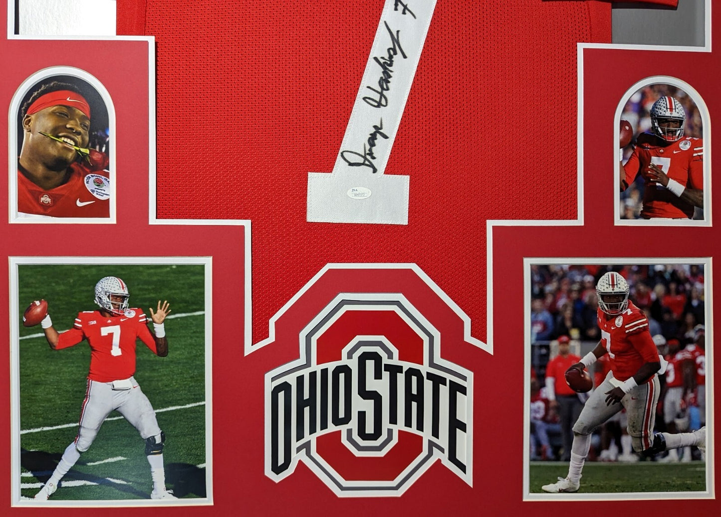 Framed Ohio State Buckeyes Dwayne Haskins Autographed Signed Jersey Jsa Sd Coa