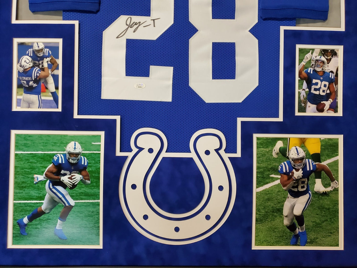 Framed Indianapolis Colts Jonathan Taylor Signed Jersey Jsa Coa