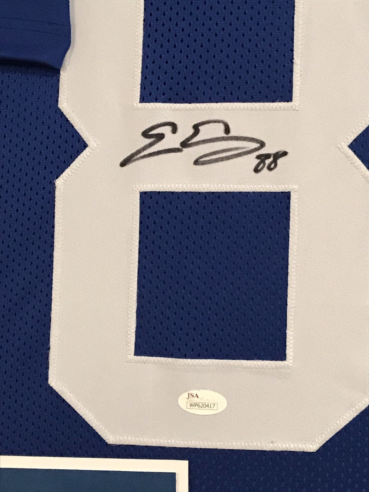 Framed N.Y. Giants Evan Engram  Autographed Signed Jersey Jsa Coa