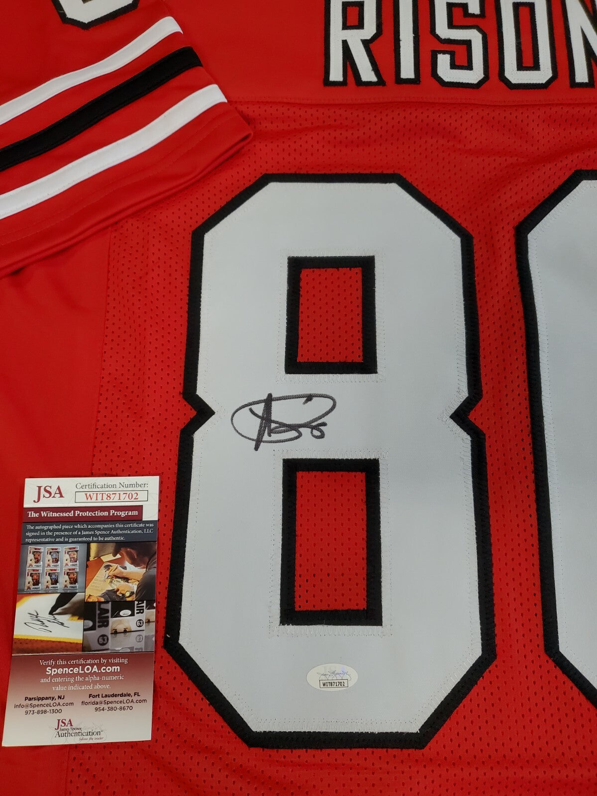 Atlanta Falcons Andre Rison Autographed Signed Jersey Jsa Coa