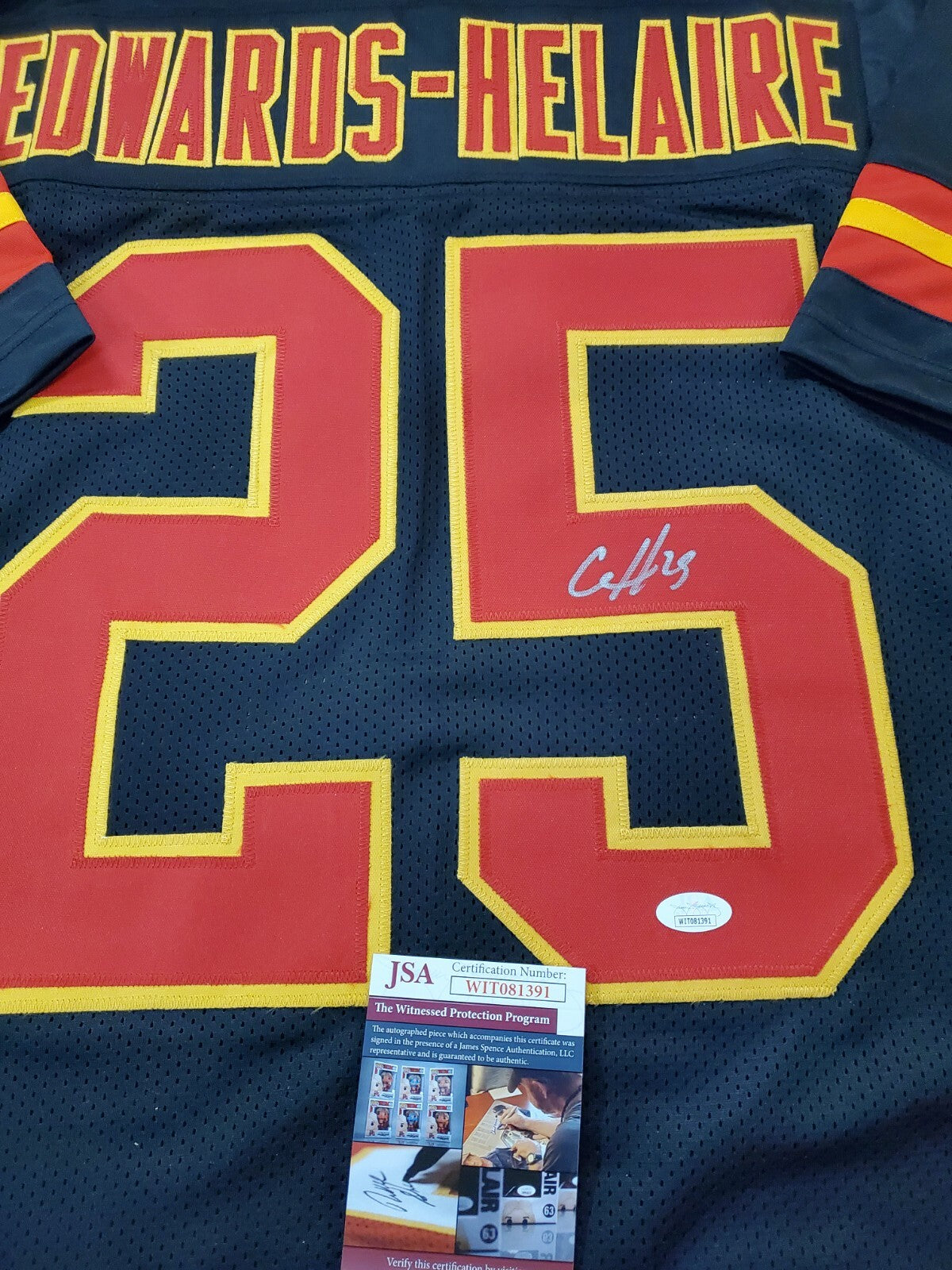 Kansas City Chiefs Clyde Edwards-Helaire Autographed Signed Jersey Jsa Coa