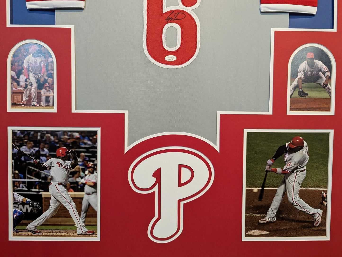 Framed Philadelphia Phillies Ryan Howard Autographed Signed Jersey Jsa Coa