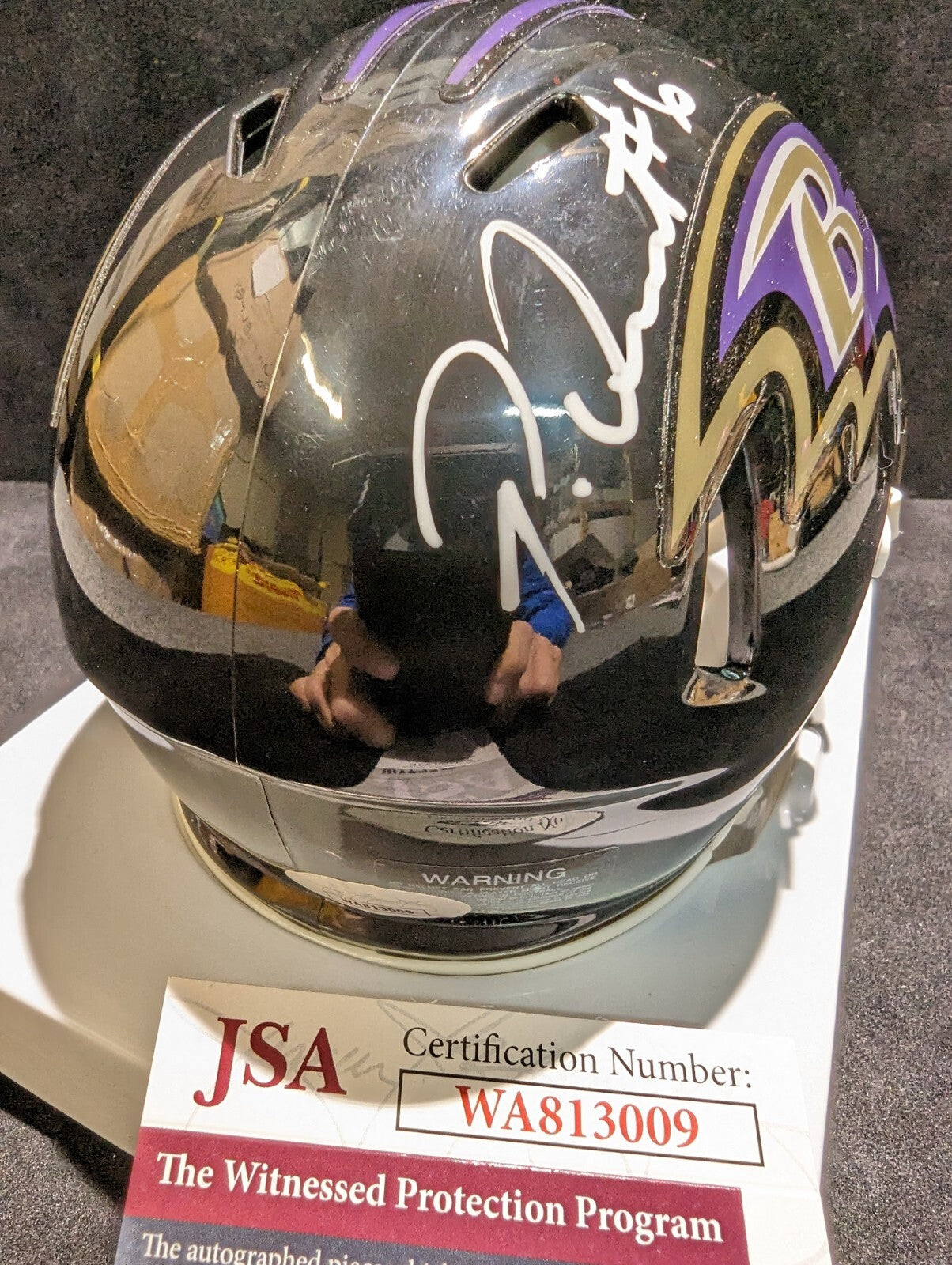 Baltimore Ravens Patrick Queen Autographed Signed Mini Helmet Jsa Coa