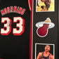 Framed Alonzo Mourning Signed Autographed Miami Heat Jersey Jsa Coa