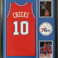 Framed Philadelphia 76Ers "Mo" Maurice Cheeks Autographed Signed Jersey Bas Coa