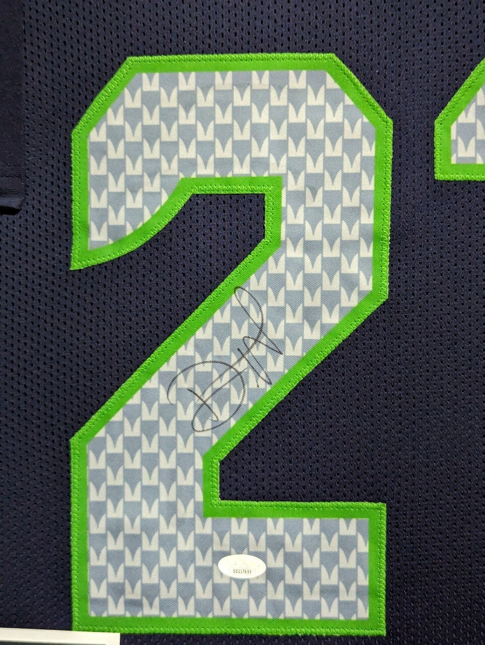 Framed Seattle Seahawks Devon Witherspoon Autographed Signed Jersey Jsa Coa