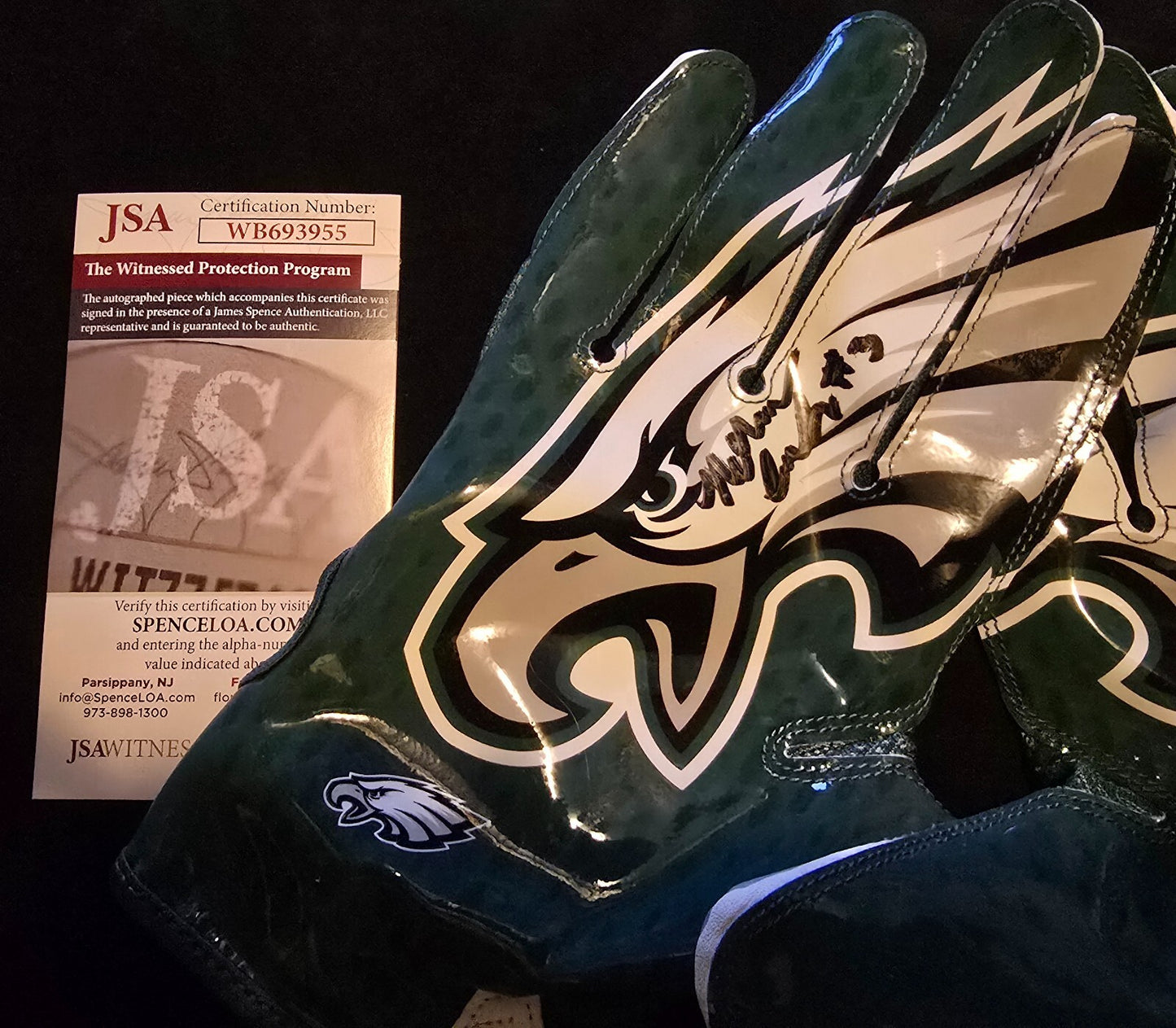 Philadelphia Eagles Nolan Smith Jr Autographed Signed Gloves Jsa Coa