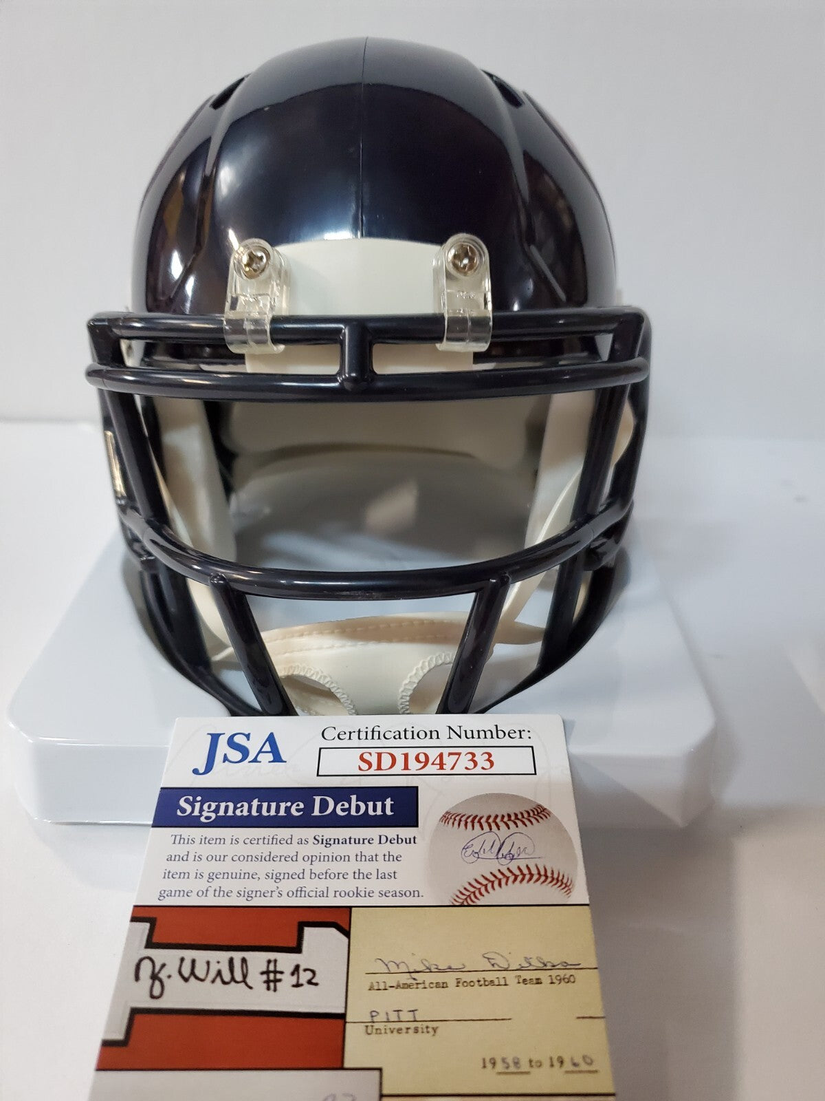 Houston Texans Brevin Jordan Signed Speed Mini Helmet Jsa Coa