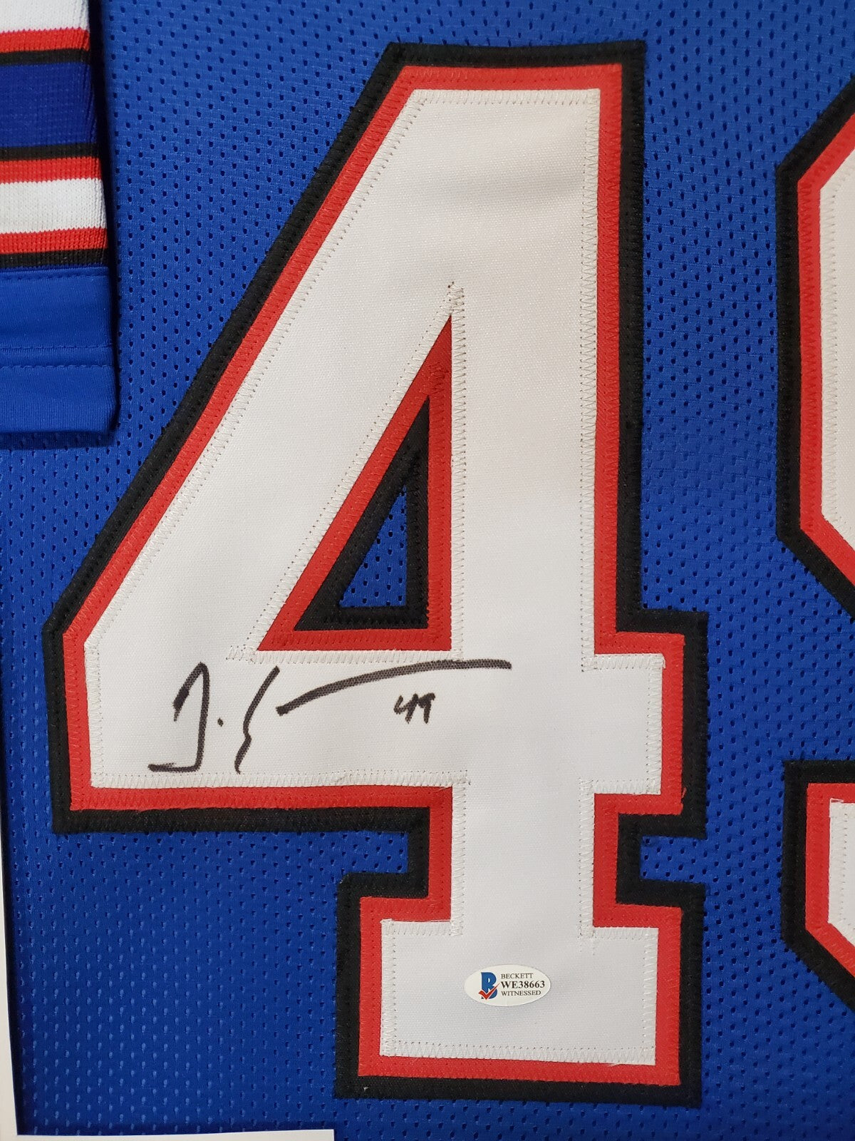 Framed Tremaine Edmunds Autographed Signed Buffalo Bills Jersey Beckett Coa