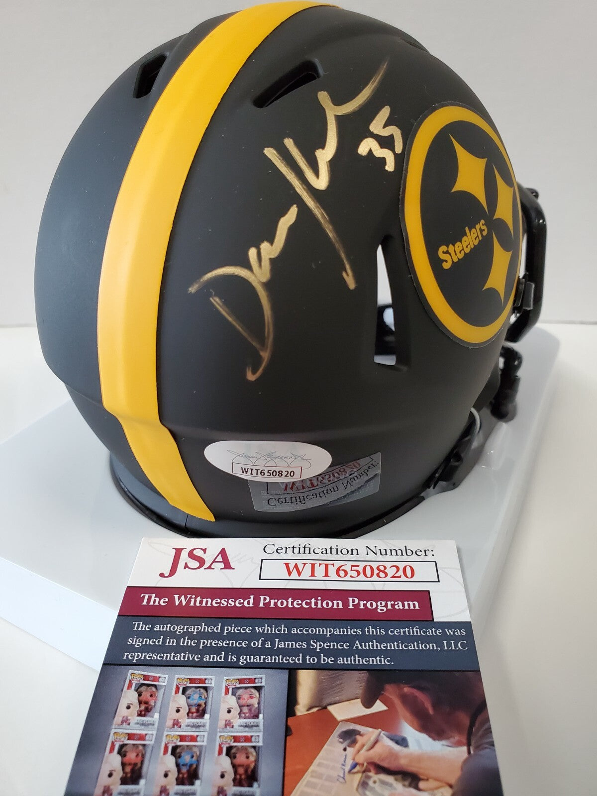 Pittsburgh Steelers Dan Kreider Autographed Signed Eclipse Mini Helmet Jsa Coa