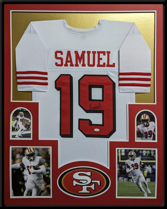Framed San Francisco 49Ers Deebo Samuel Autographed Signed Jersey Jsa Coa