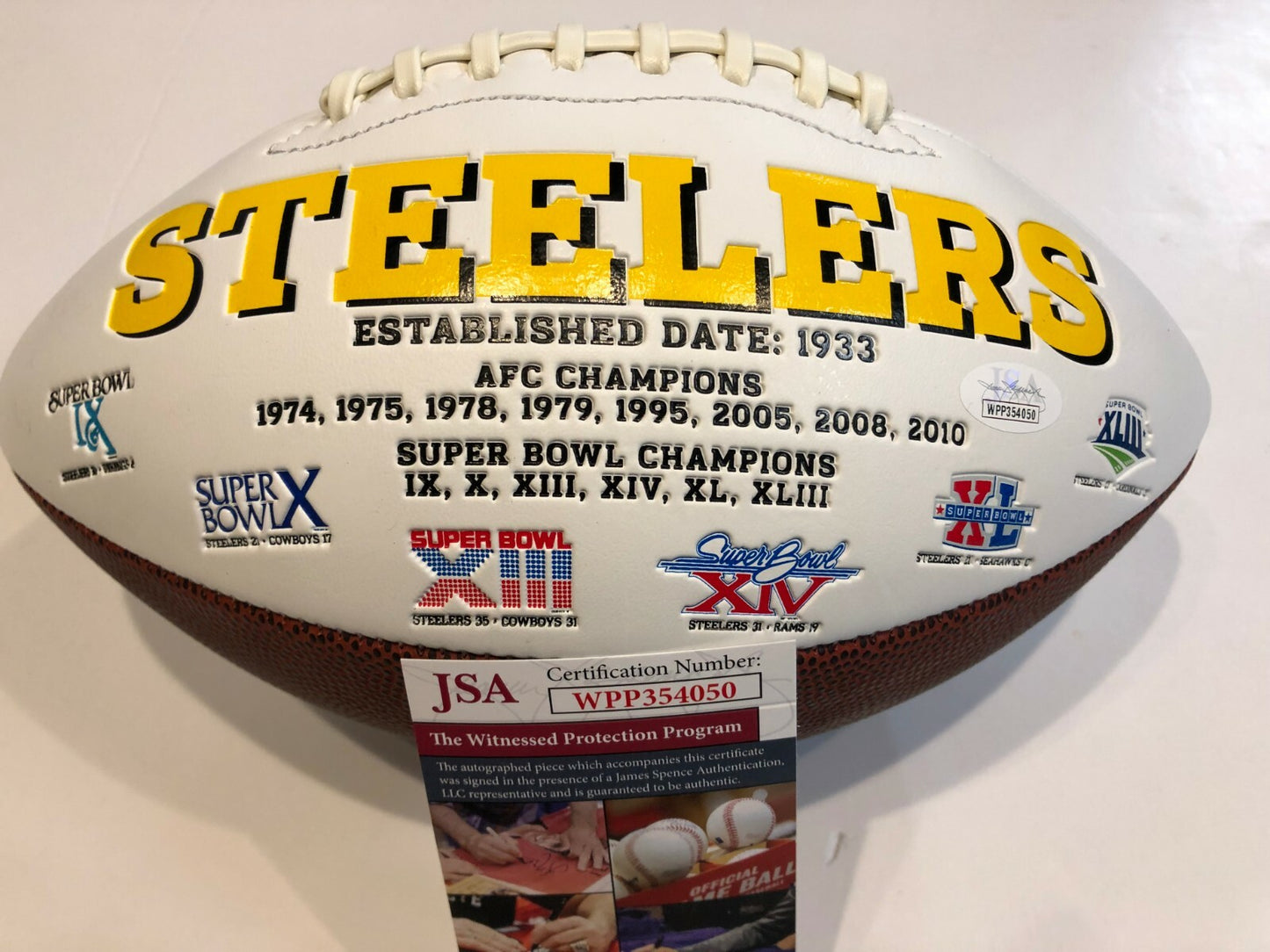 Marcus Allen Autographed Signed Pittsburgh Steelers Logo Football Jsa Coa