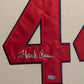 Suede Framed Atlanta Braves Hank Aaron Autographed Jersey Steiner Sports Holo