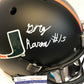 Greg Rousseau Signed Miami Hurricanes Full Size Replica Helmet Jsa Coa