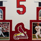 Framed In Suede St Louis Cardinals Albert Pujols Autographed Jersey Beckett Holo