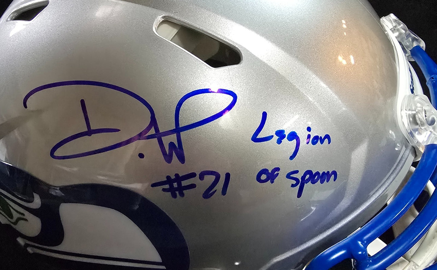 Seattle Seahawks Devon Witherspoon Signed Full Size Speed Authen. T/B Helmet Bas