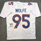 Denver Broncos Derek Wolfe Autographed Signed Inscribed Jersey Jsa Coa