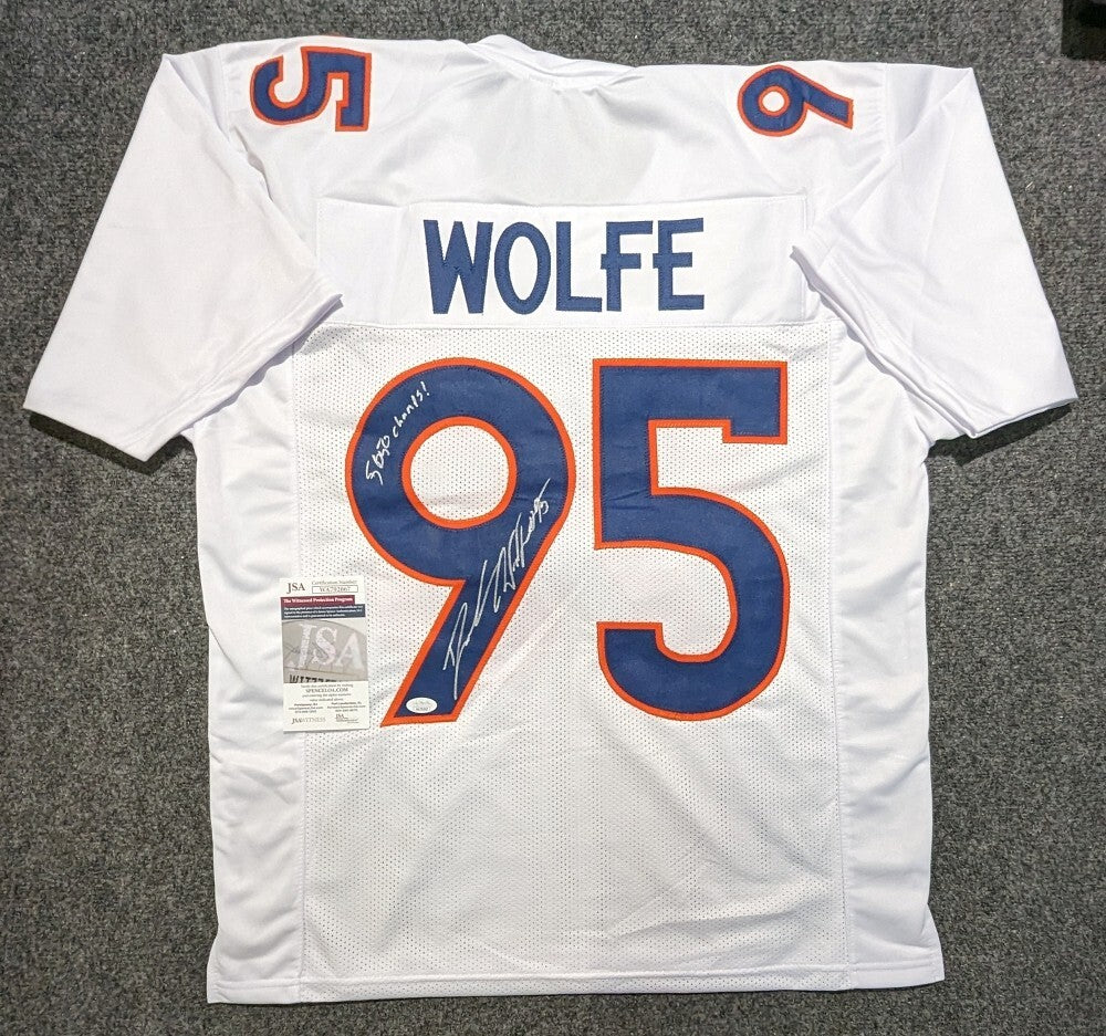 Denver Broncos Derek Wolfe Autographed Signed Inscribed Jersey Jsa Coa
