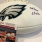 William Thomas Autographed Signed Insc Philadelphia Eagles Logo Football Jsa Coa
