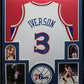 Framed Philadelphia 76Ers Allen Iverson Autographed Signed Jersey Jsa Coa