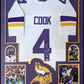 Framed Minnesota Vikings Dalvin Cook Autographed Signed Jersey Beckett Holo