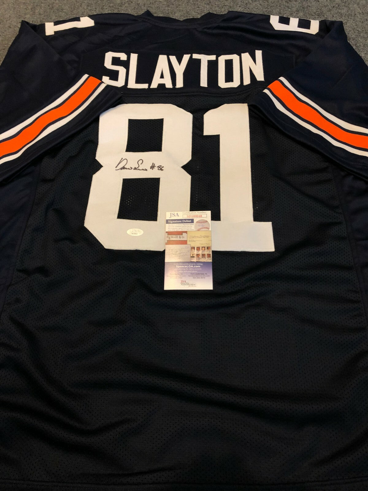 Auburn Tigers Darius Slayton Autographed Signed Jersey Jsa Coa