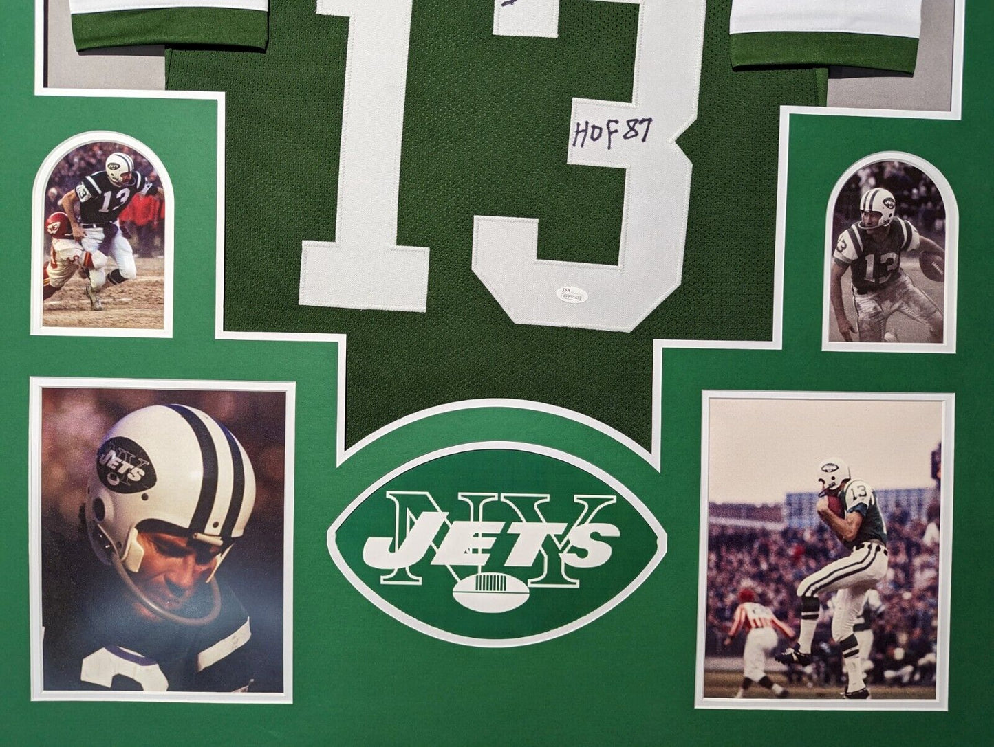 MVP Authentics Framed New York Jets Don Maynard Autographed Signed Inscribed Jersey Jsa Coa 675 sports jersey framing , jersey framing