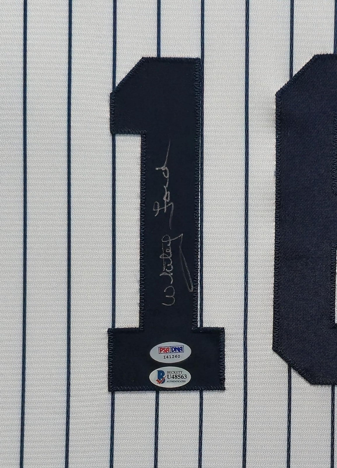 Framed Suede Whitey Ford Autographed Signed New York Yankees Jersey Psa Coa