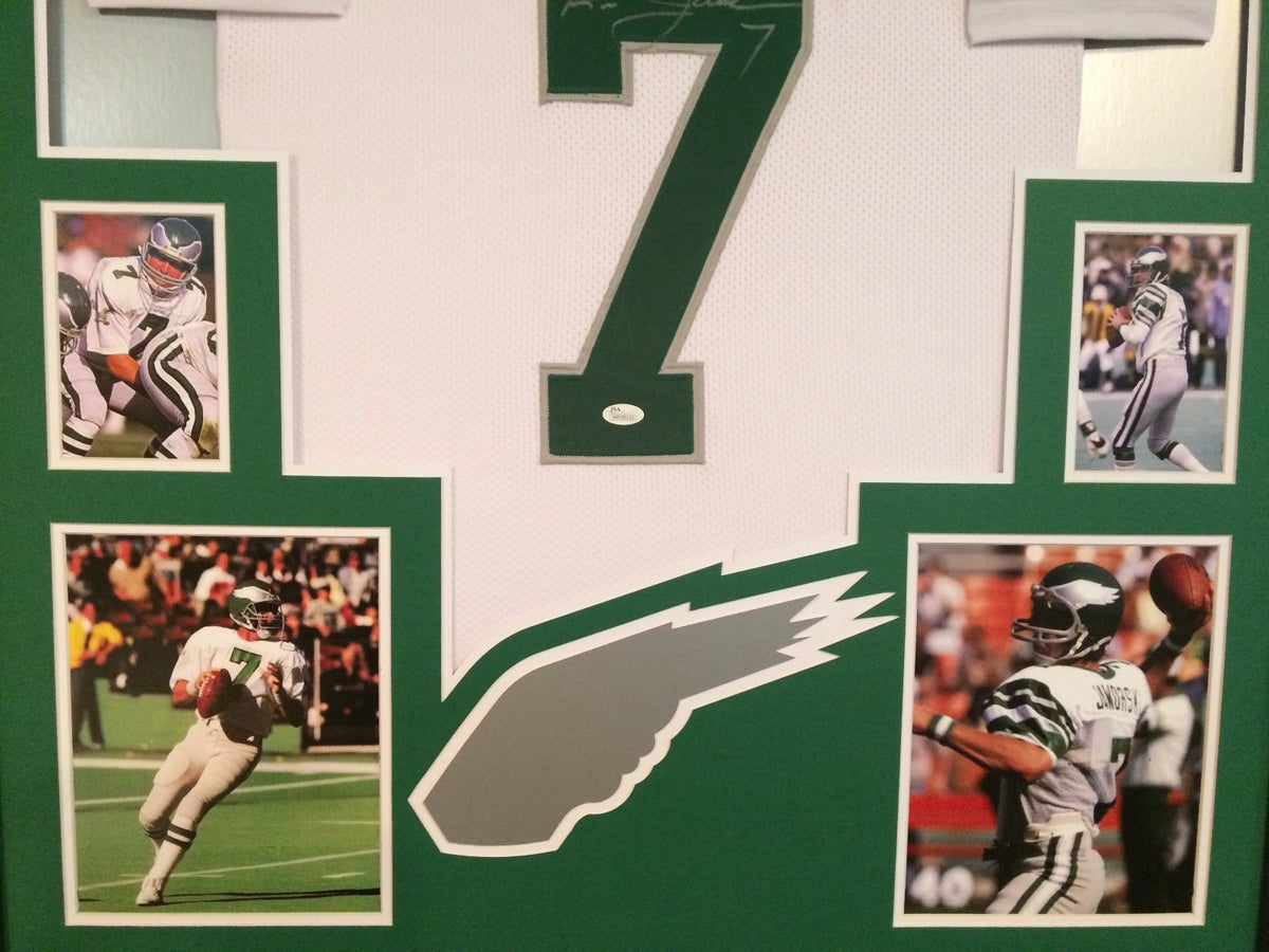 Framed Ron Jaworski Autographed Signed Philadelphia Eagles Jersey Jsa Coa
