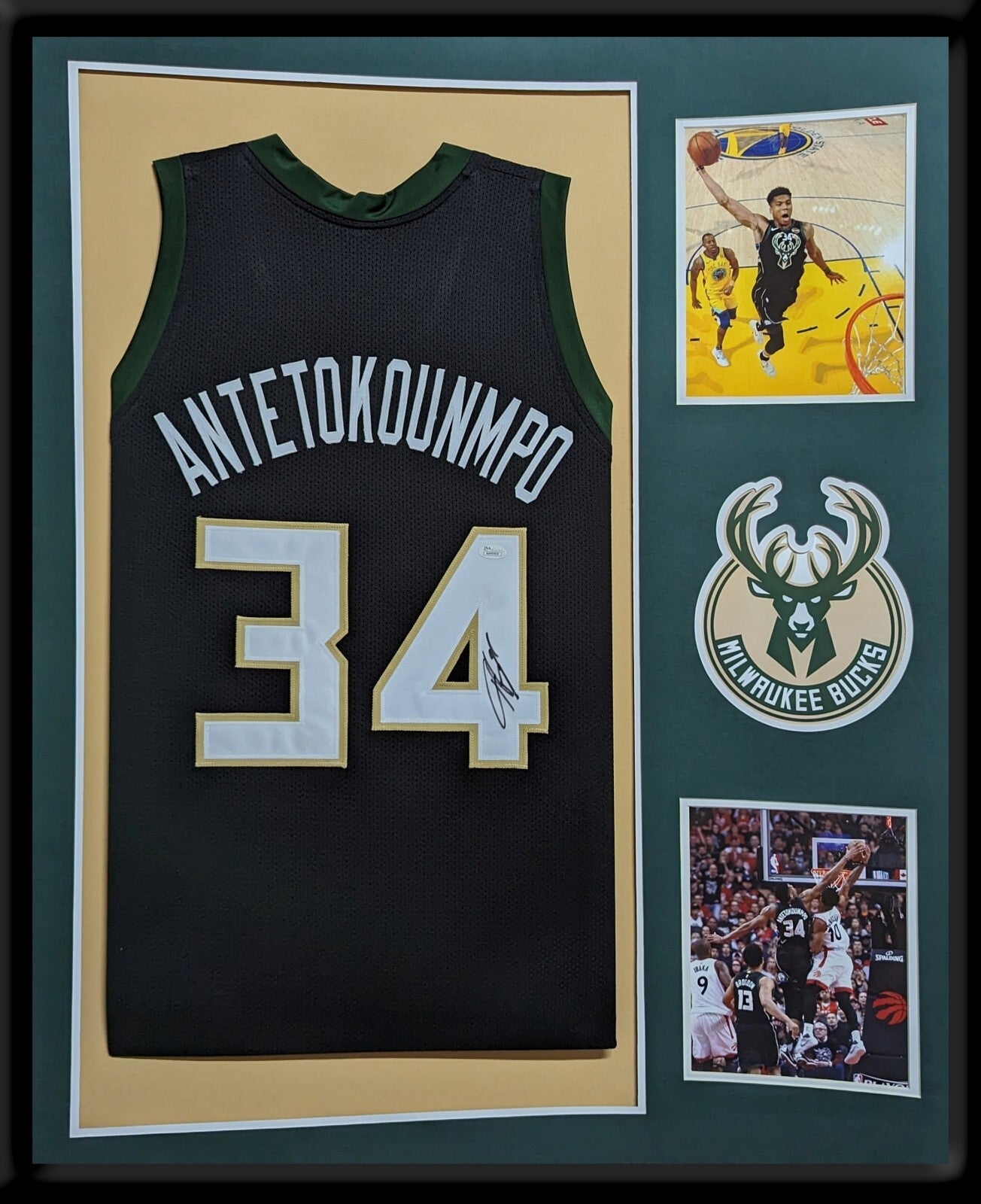 Framed Milwaukee Bucks Giannis Antetokounmpo Autographed Signed Jersey Jsa Coa
