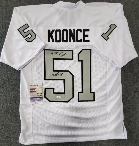 Las Vegas Raiders Malcolm Koonce Autographed Inscribed Jersey Jsa Coa