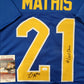 Pitt Panthers Damarri Mathis Autographed Signed Inscribed Jersey Jsa Coa