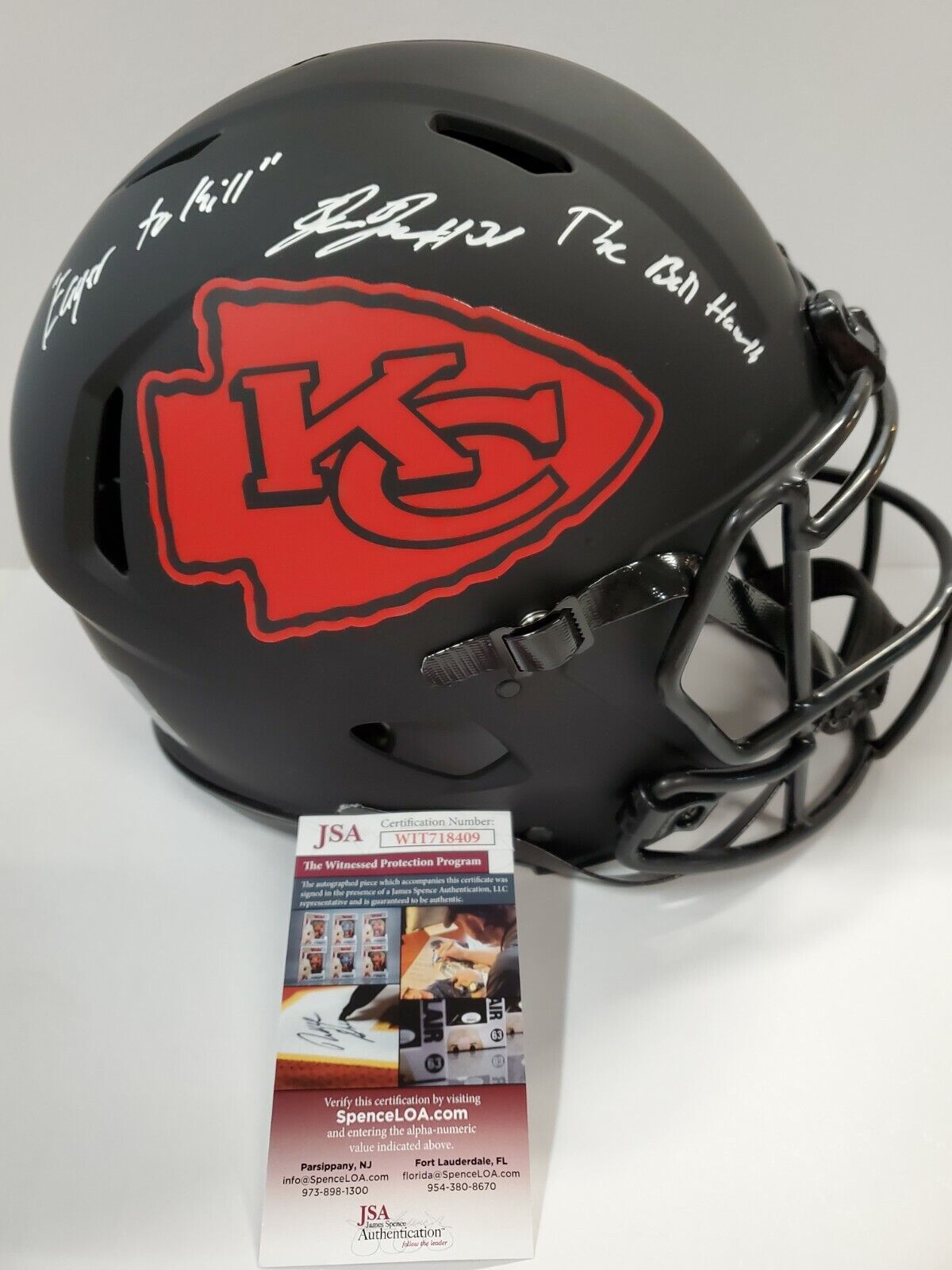 MVP Authentics Kc Chiefs L'jarius Sneed Signed/Inscr Full Size Authentic Eclipse Helmet Jsa Coa 539.10 sports jersey framing , jersey framing