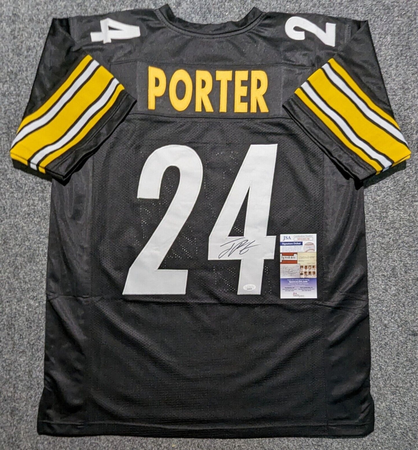 Pittsburgh Steelers Joey Porter Jr Autographed Signed Jersey Jsa Coa