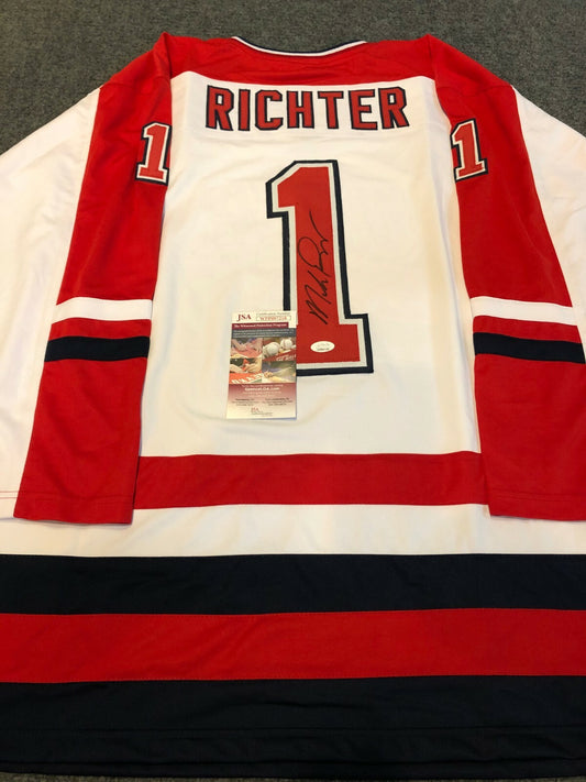 Mike Richter Autographed Signed Usa Hockey Jersey Jsa  Coa
