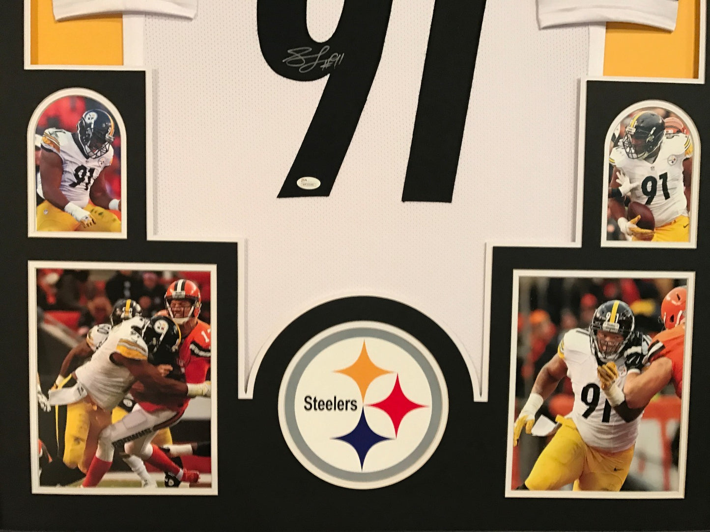 Framed Stephon Tuitt Autographed Signed Pittsburgh Steelers Jersey Jsa Coa