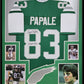 Framed Philadelphia Eagles Vince Papale Autographed Inscribed Jersey Jsa Coa