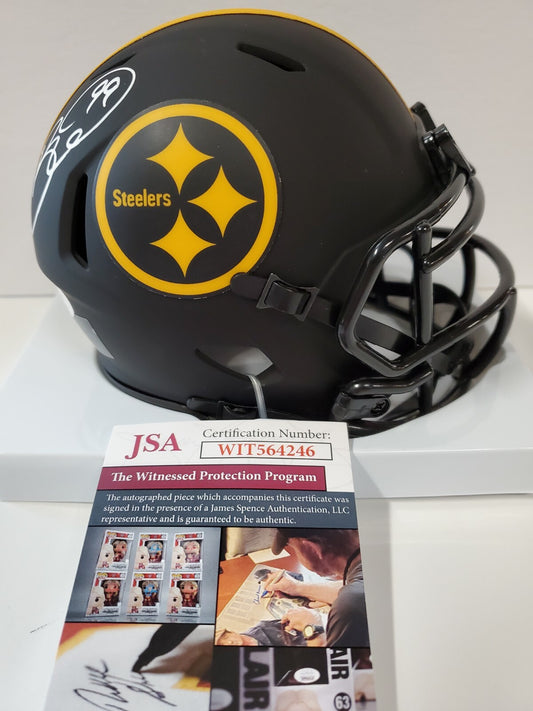 Pittsburgh Steelers Brett Keisel Autographed Signed Eclipse Mini Helmet Jsa Coa