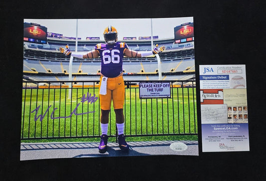 Lsu Tigers Will Campbell Autographed 8X10 Photo Jsa Coa