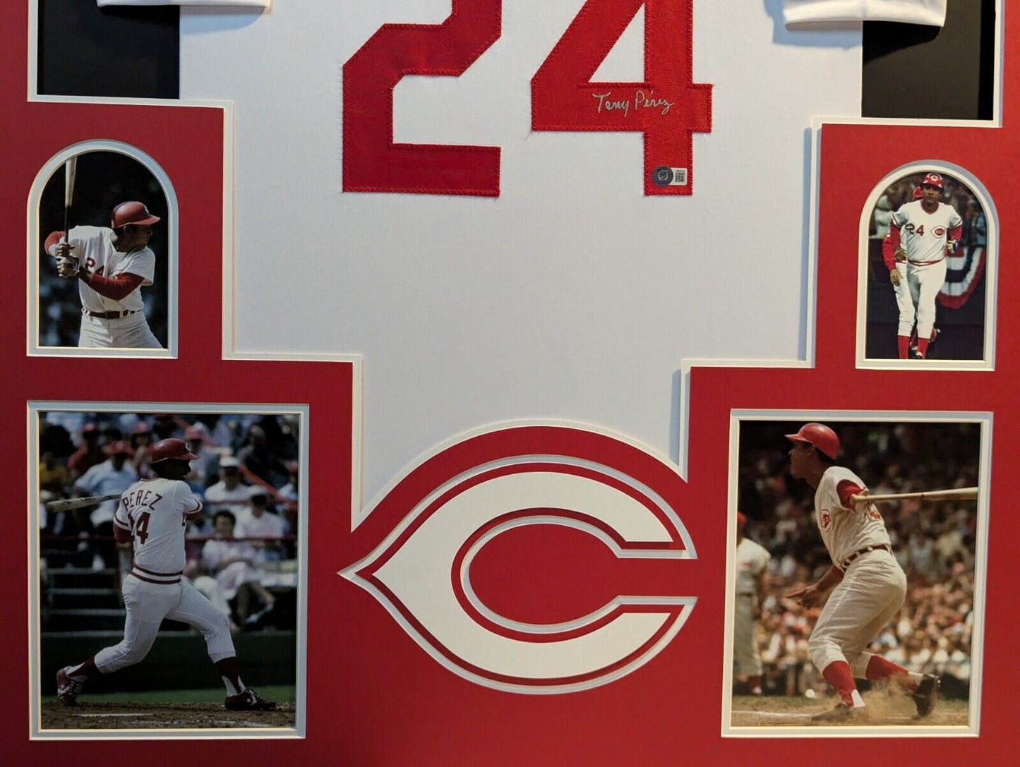 Framed Cincinnati Reds Tony Perez Autographed Signed Jersey Beckett Holo