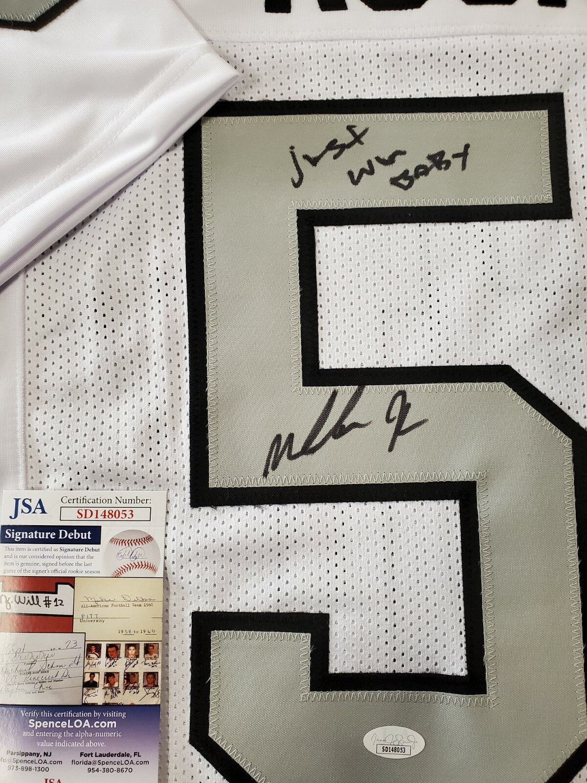 Las Vegas Raiders Malcolm Koonce Autographed Inscribed Jersey Jsa Coa