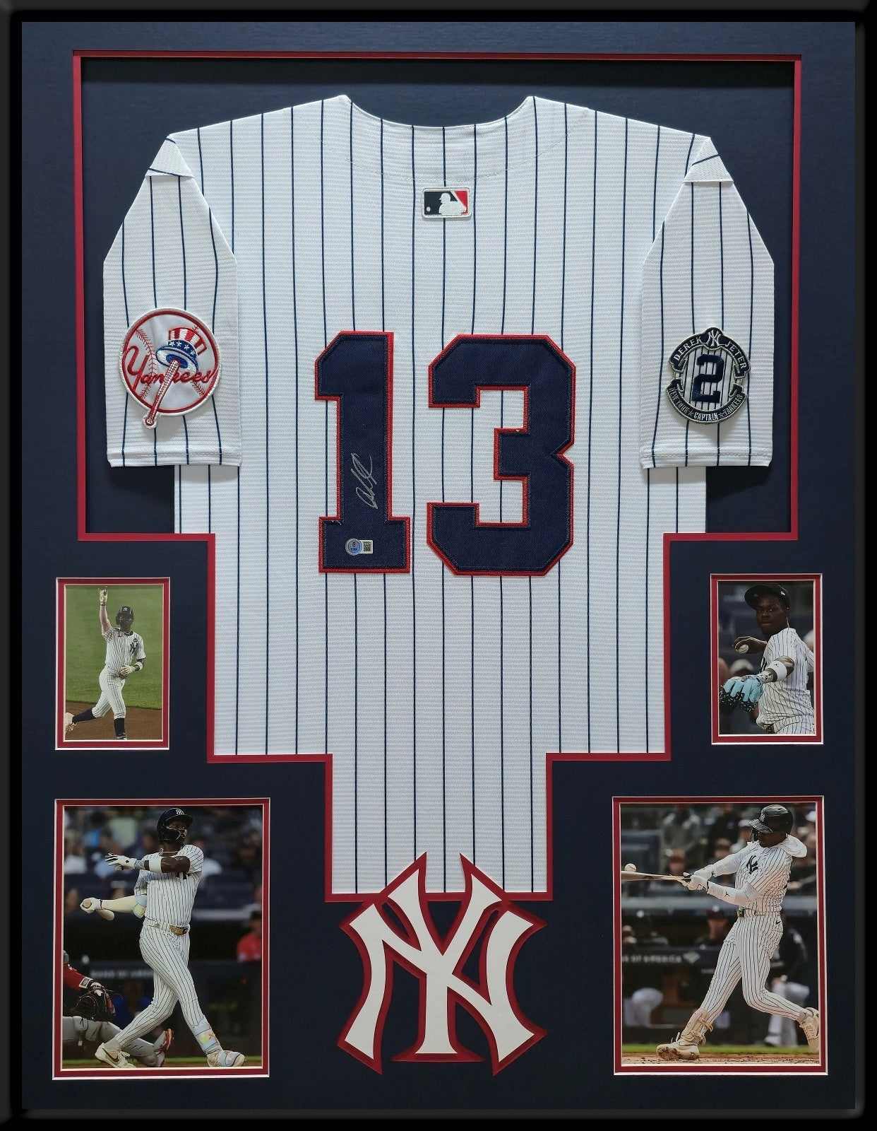 Framed N.Y. Yankees Jazz Chisholm Jr Autographed Signed Insc Jersey Beckett Holo