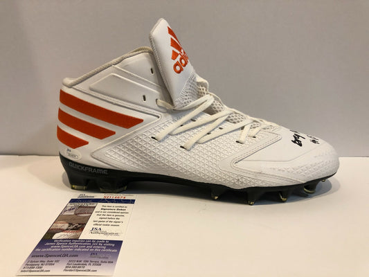 Miami Hurricanes Greg Rousseau Autographed Signed Adidas Cleat Jsa Coa