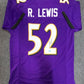 Baltimore Ravens Ray Lewis Autographed Signed Jersey Beckett Holo