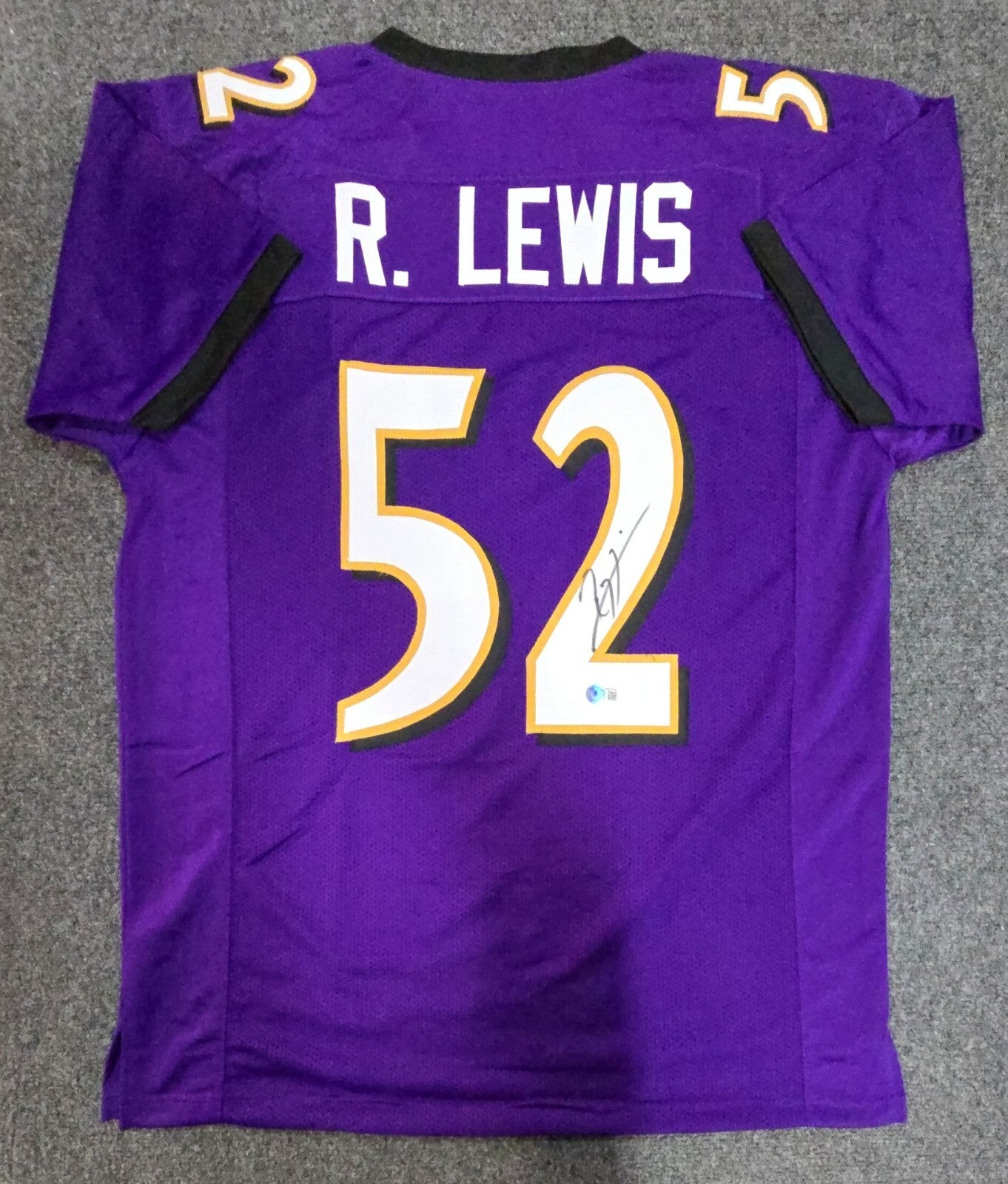 Baltimore Ravens Ray Lewis Autographed Signed Jersey Beckett Holo