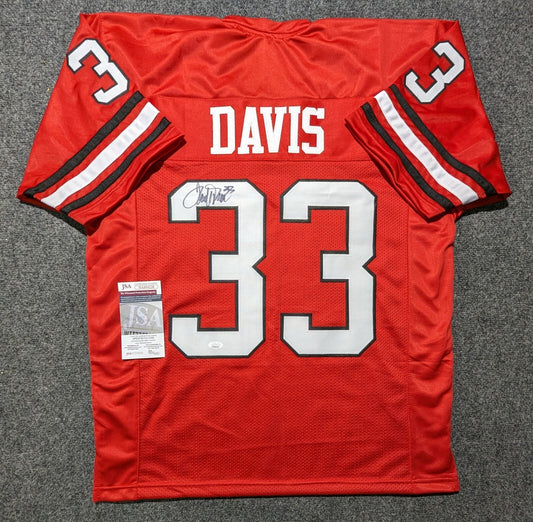 Georgia Bulldogs Terrell Davis Autographed Signed Jersey Jsa Coa